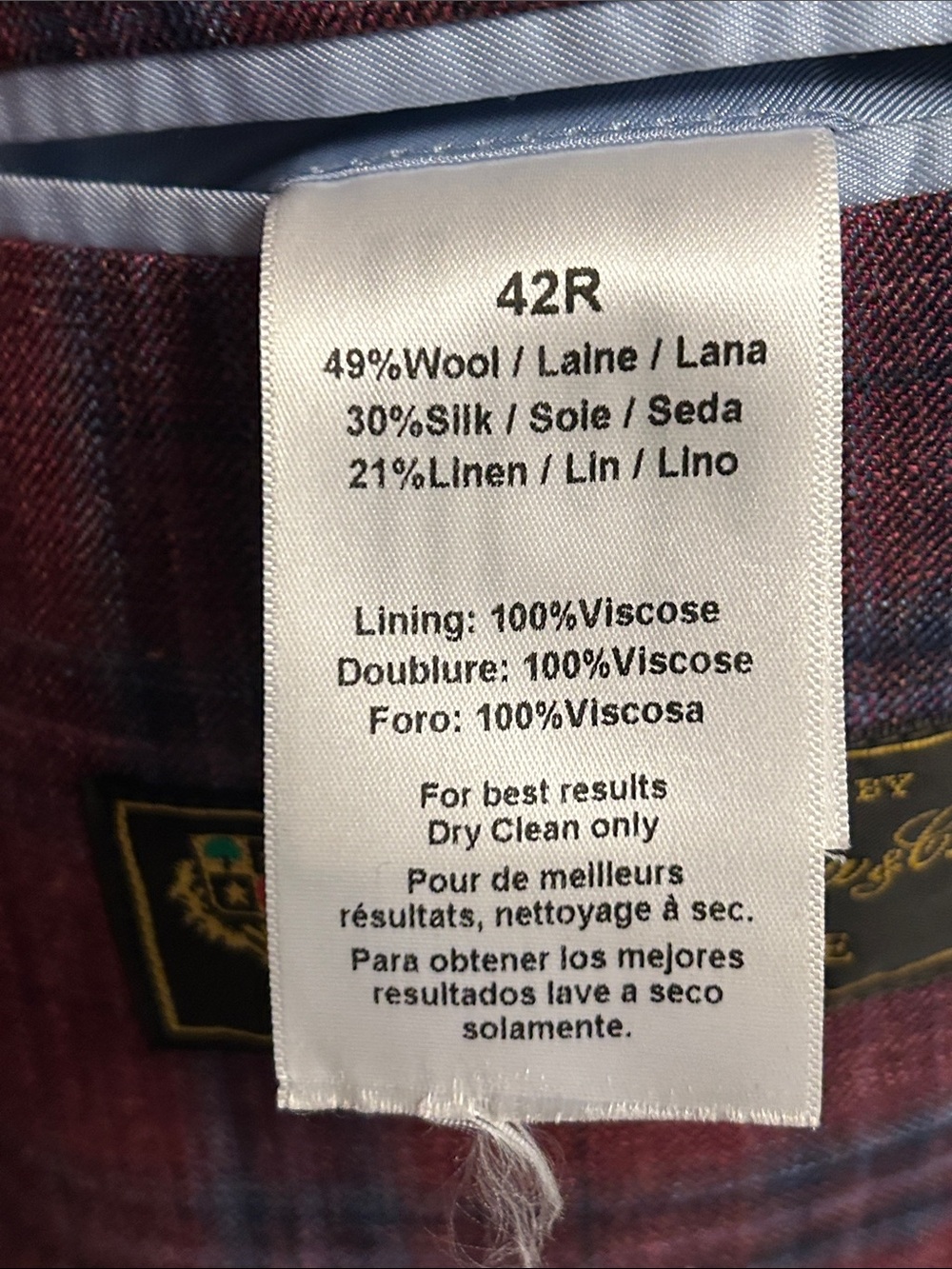 Peter Millar Red Plaid Sport Coat Blazer - Picture 5 of 8